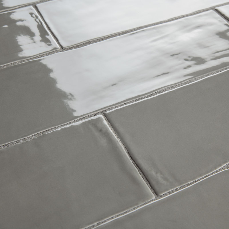 Chester 3" x 12" Ceramic Field Tile in Grey