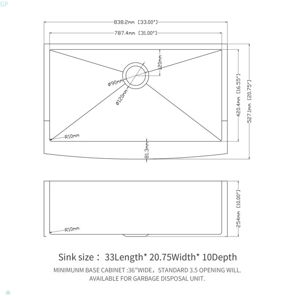 Dimensions du produit