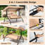 Balancelle de patio 3 places avec auvent avec coussins amovibles et support pour poches latérales-1762955824
