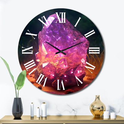 Horloge murale mauve