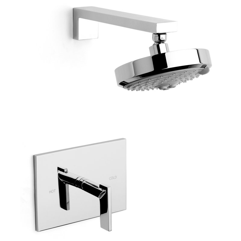Metro Balanced Pressure Shower Trim Set with Shower Head, Stainless Steel - PVD