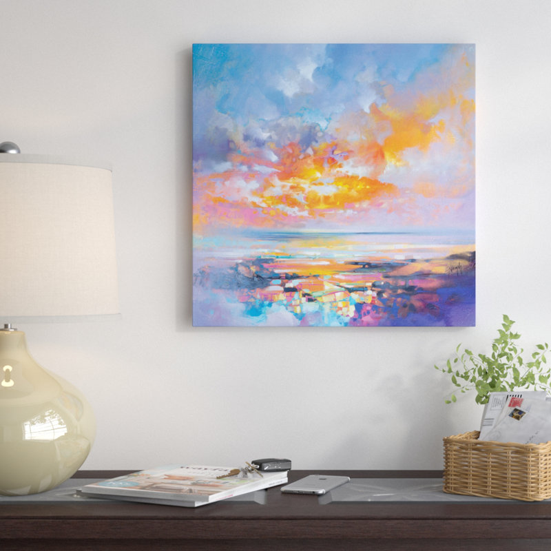« hebridean particles », impression sur toile, H 48 po x l 48 po x P 1,5 po, Toile tendue, Pas de tapis