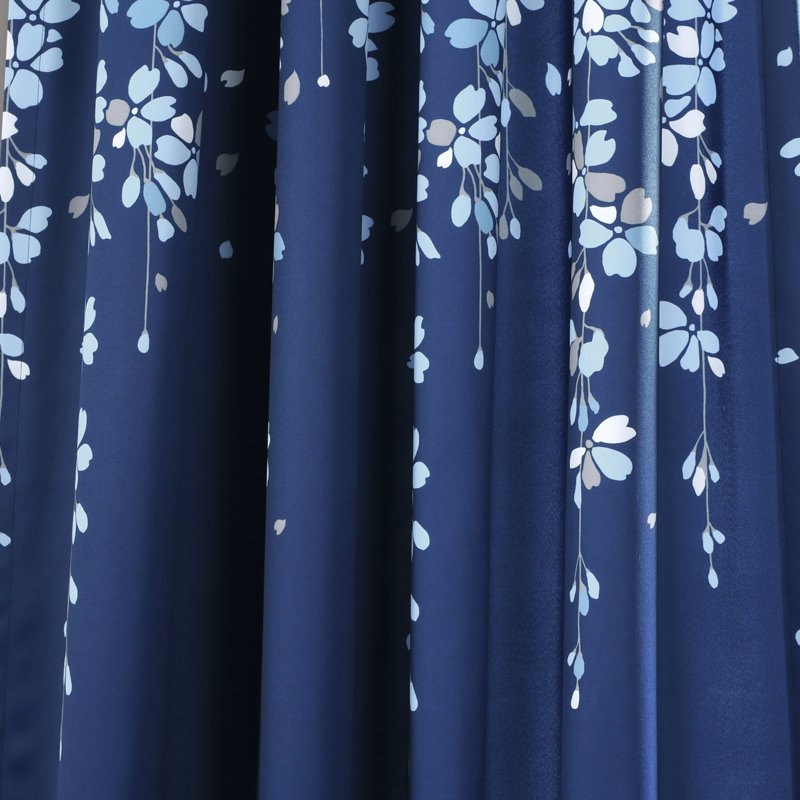 Room Darkening Curtain Pair, Navy, 132cm W x 213cm L
