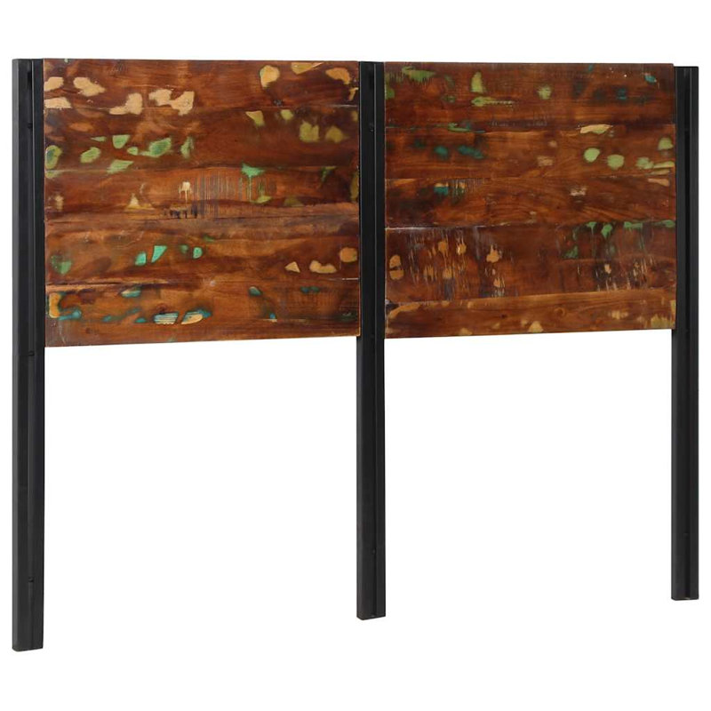 Headboard Solid Wood Reclaimed And Iron, 100cm H x 140cm W x 2cm D