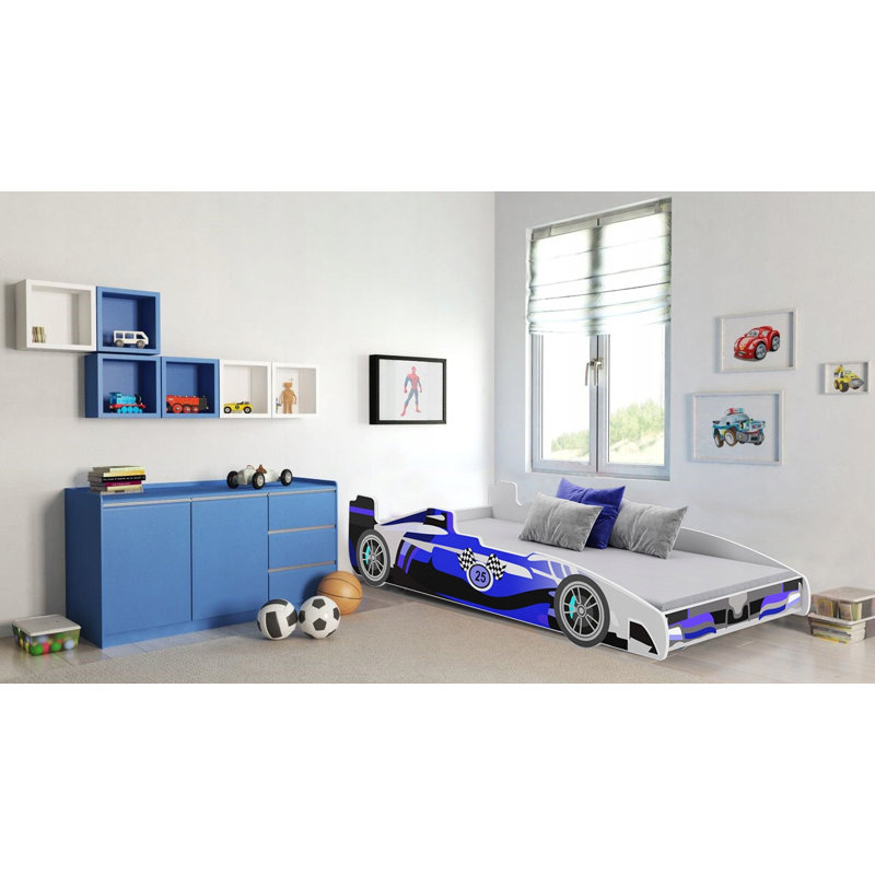 European Toddler (80 X 160cm) Standard Car, Blue