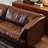 Brown Genuine Leather Modular Sofa cushion couch