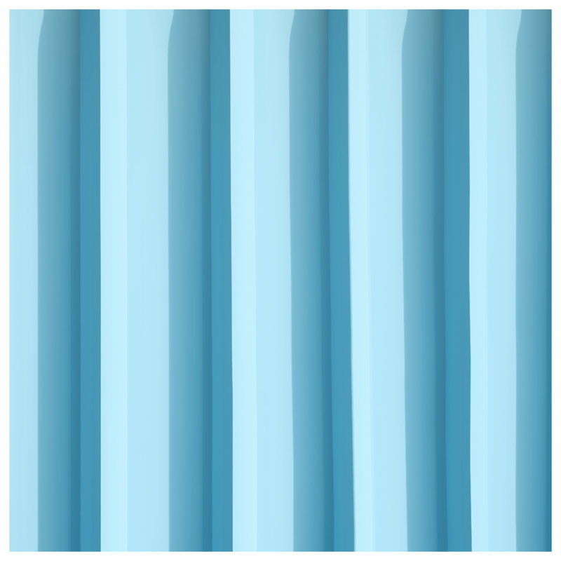 Tapis de bain bleu à rayures verticales, L 24 po x L 17 po