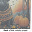 Black Pug Fall Glass Cutting Board Large