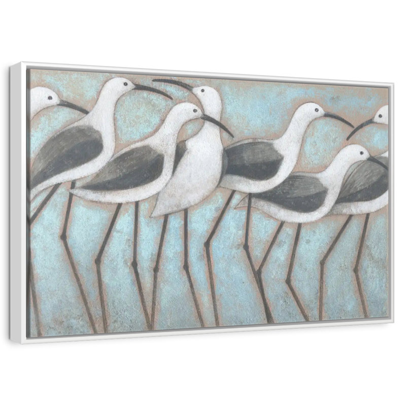 Défilé côtier, Cadre flottant blanc, 13 po x 9 po