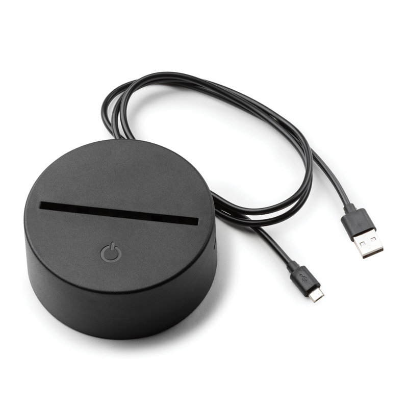Veilleuse à DEL pour casque d'écoute avec nom personnalisé gravé au laser sur un insert en acrylique