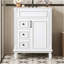 Meuble-lavabo 24 po avec lavabo en céramique, petite armoire de salle de bain, armoire moderne avec 2 tiroirs et tablette réglable-1728316231