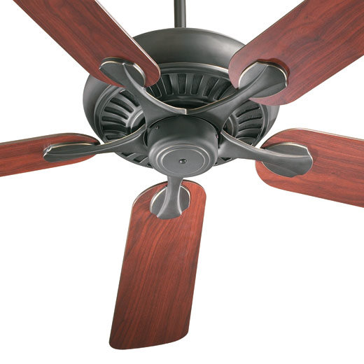 Ventilateur de plafond standard à 5 pales de 52 po avec chaînette Aneres, Bronze Ancien monde avec pales en noyer / bois de