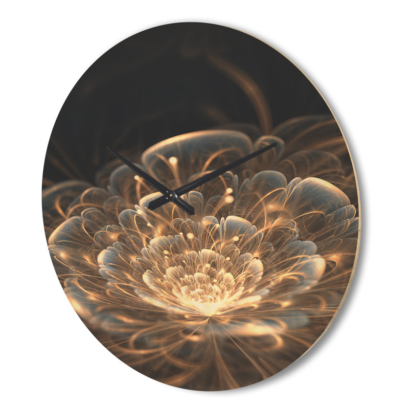 Horloge murale Fractal Flower with Rays, Très grand