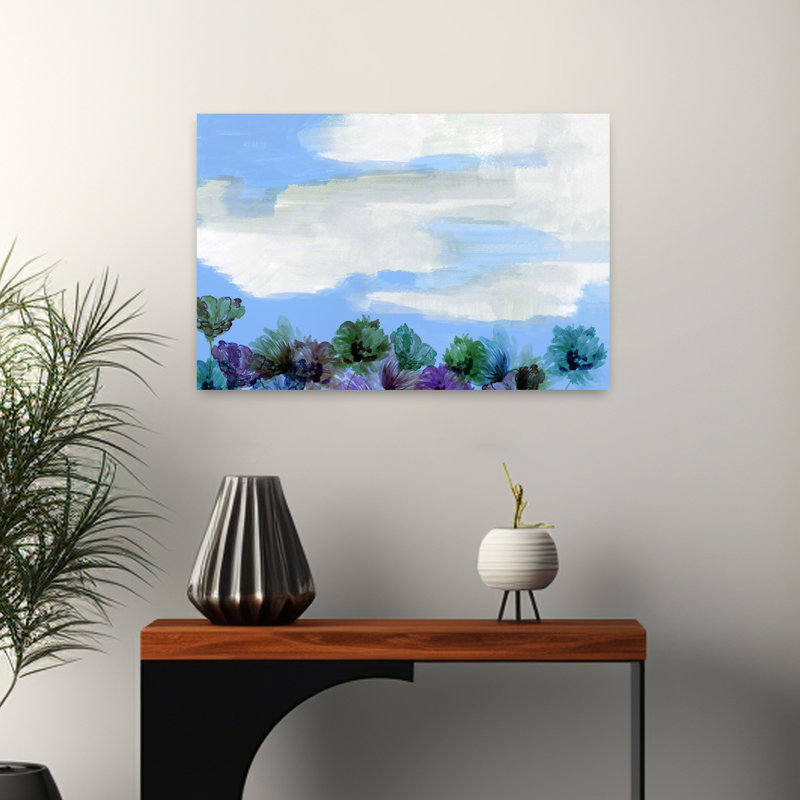 Art contemporain contemporain abstrait coloré, paysage contemporain, H 24 po x l 16 po