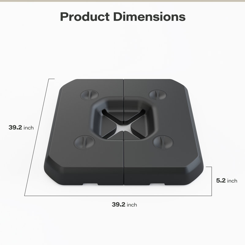 Saraia 22.05 Lb. Plastic In-Ground Umbrella Base
