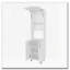 Garde-manger blanc avec 2 portes pneumatiques et rangement ouvert