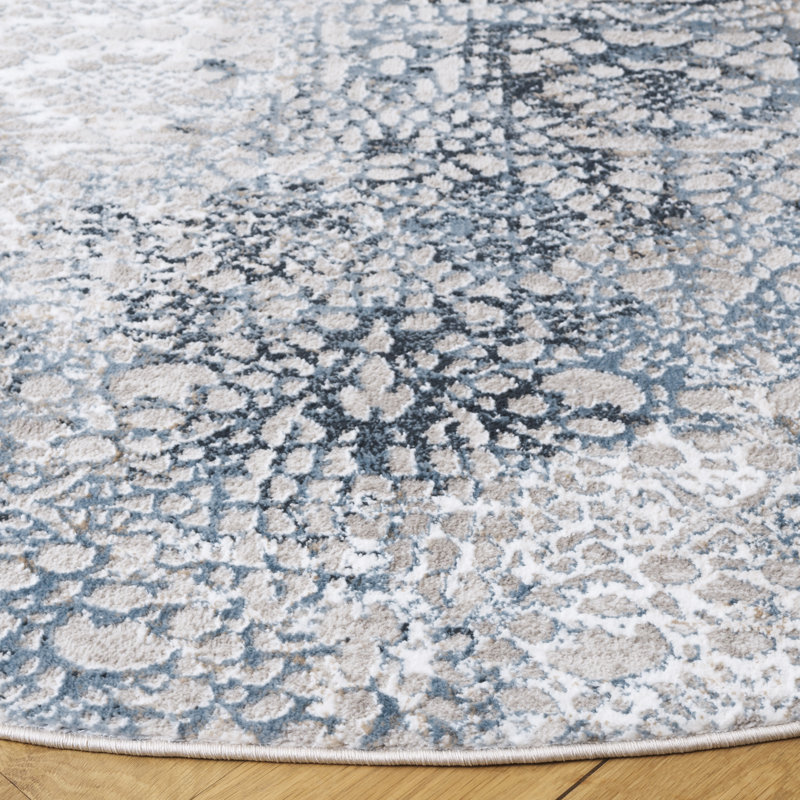 Blonnie Performance Abstract Rug, Round 6'7"