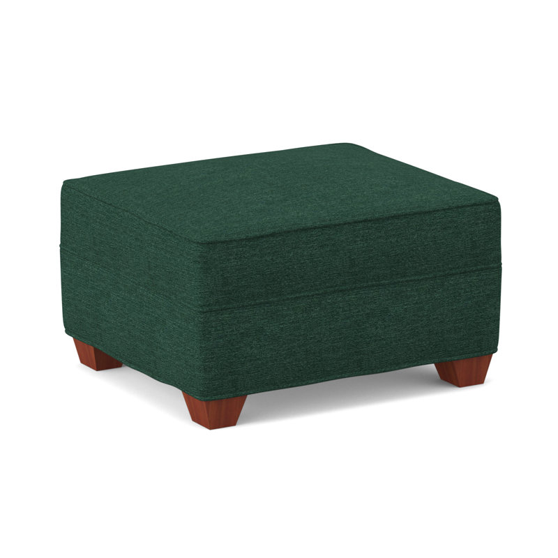 Repose-pieds rectangulaire large de 26 po Phillips, BM cerise, Jade antique