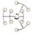 Singh 10-Light Indoor Chrome Hanging Chandelier with White Frosted Glass Cylinder Shades