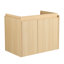 Meuble-lavabo de 61 cm avec lavabo en céramique, lavabo suspendu mural, rangement en bois à double porte pour salle de bain, chêne - Meuble-lavabo de 61 cm, rangement, style moderne
