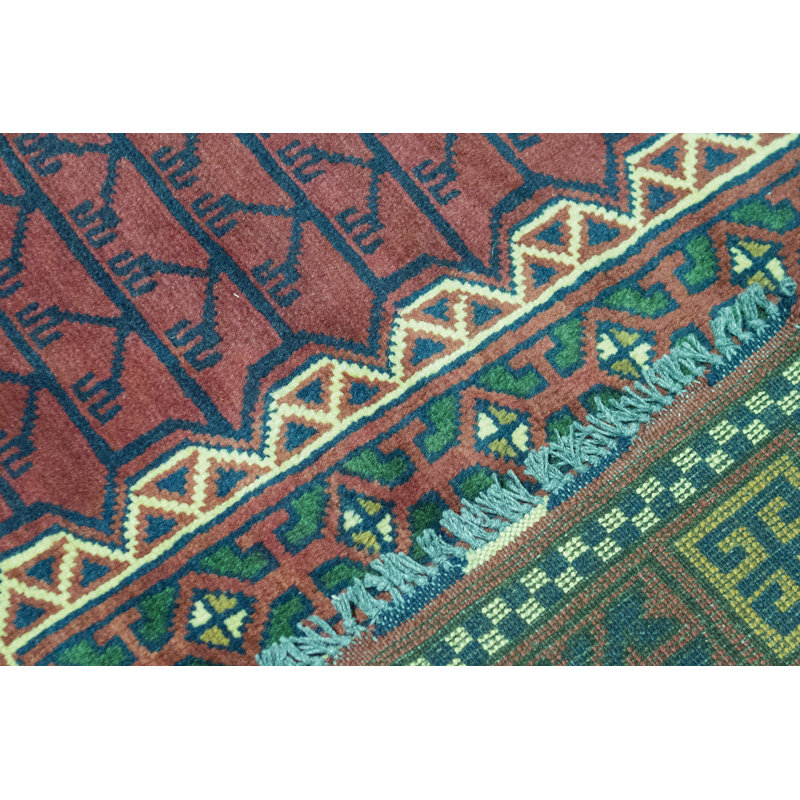 Hand-Knotted High-Quality Purple and Green Area Rug