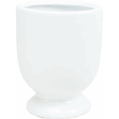 Matte White Pedestal Planter
