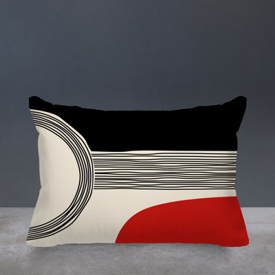 Cassie Abstract Outdoor Reversible Throw Pillow