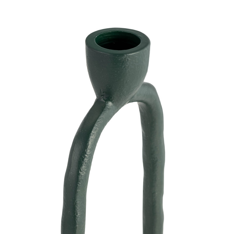 Oval Ring Taper Candle Holder, 10" H x 4" W x 4" D, Green