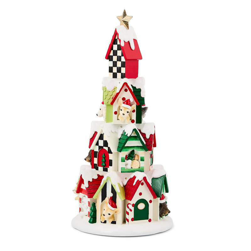 Check It Out Illuminated Dog House Tower