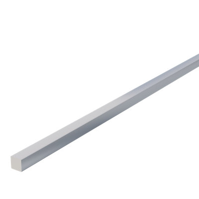 .25" Decorative Aluminum Bar, 72" L - Brushed Aluminum