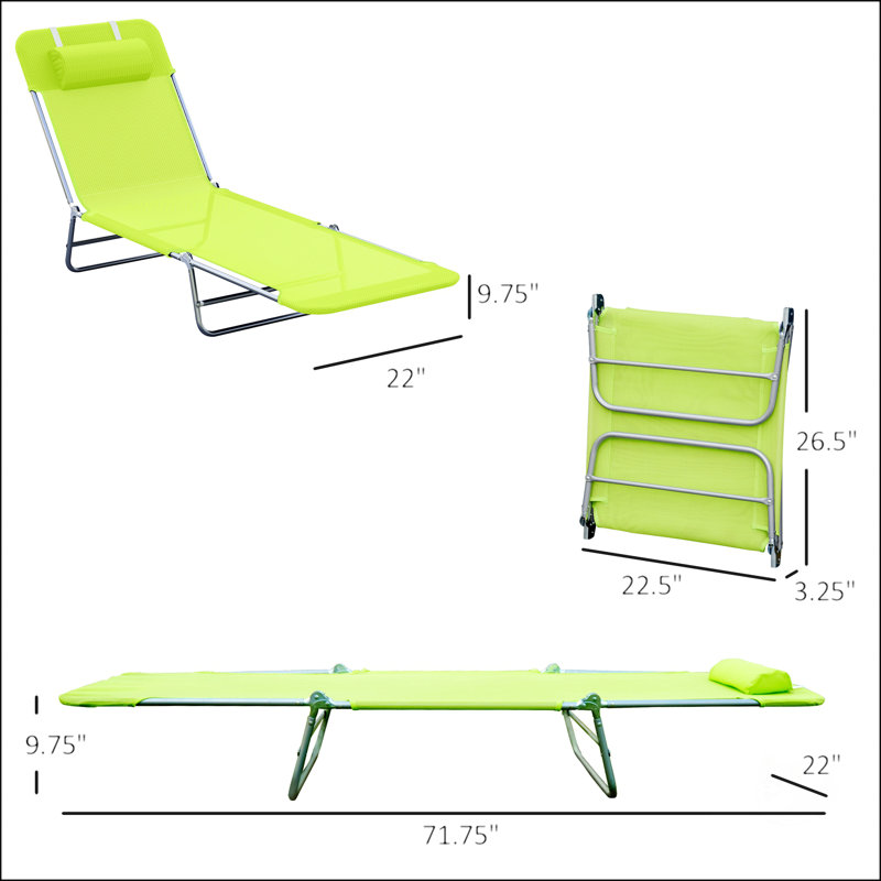 Chaises de bronzage d'extérieur avec coussin