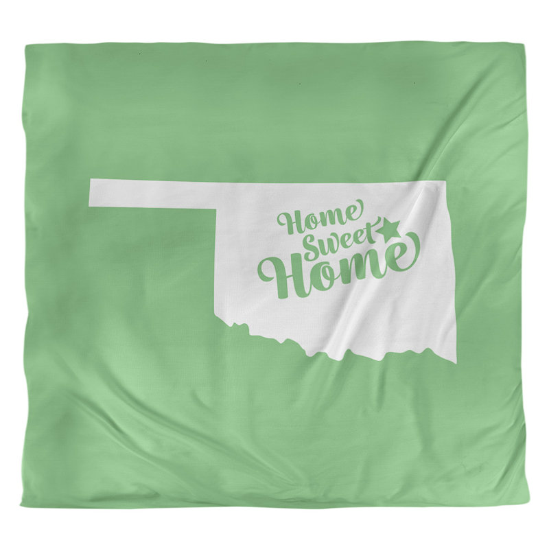 Housse de couette Sweet Home Tulsa, Microfibre, Housse de couette pour très grand lit, Vert
