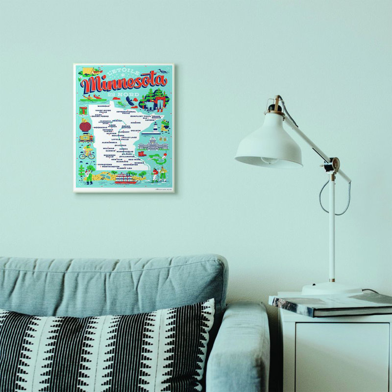 Publicité «Minnesota», H 18 po x l 12 po, Plaque en bois