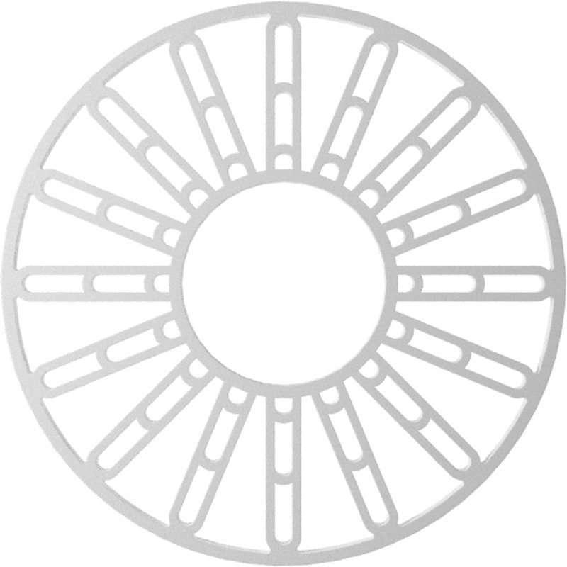 16"OD x 5 3/4"ID x 1/2"P Hale Architectural Grade PVC Pierced Ceiling Medallion, 16" H x 16" W x 0.5" D, Unfinished