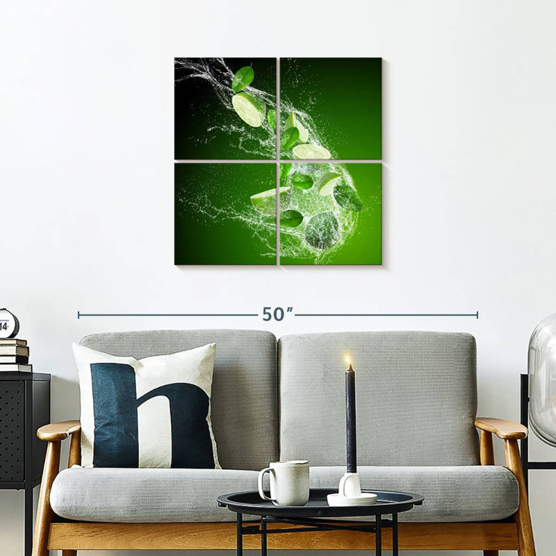 Lime Splash, 26" H x 26" W