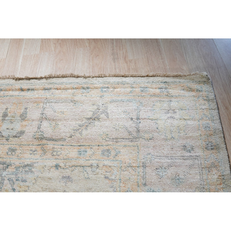 Tapis en soie noué à la main Elena Para Ivory, 9 pi 0 po x 12 pi 0 po