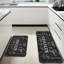 Ensemble de 2 tapis de cuisine noirs