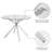 Round Glass Top Metal Base Dining Table-2015907824