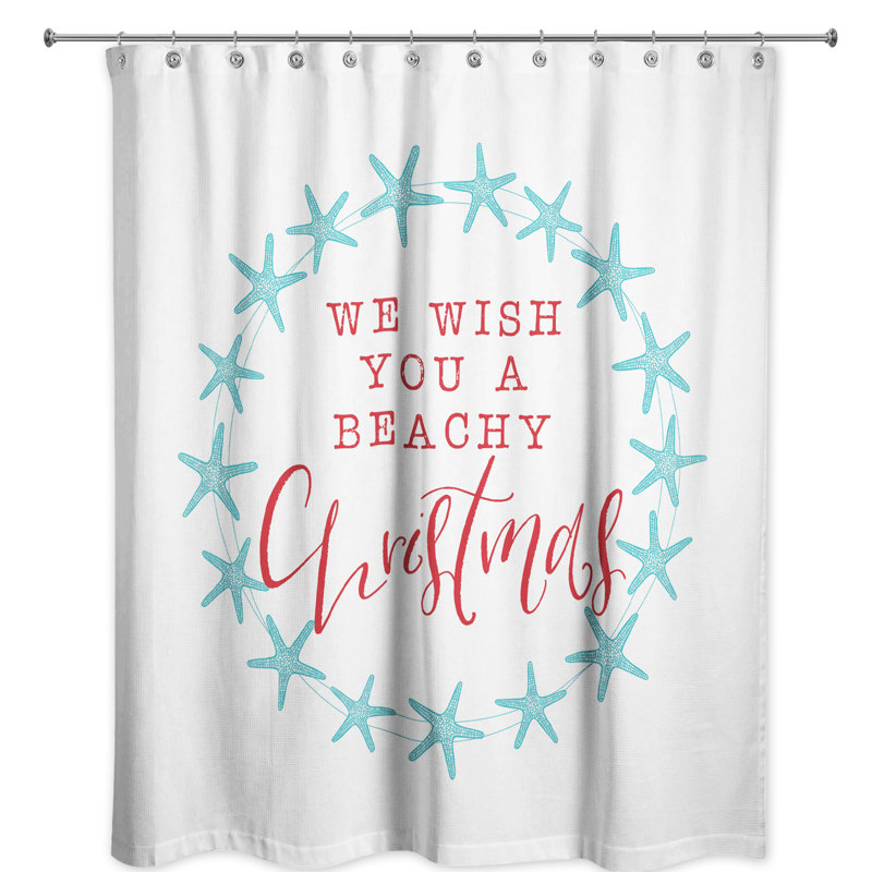 Allyssa Starfish Wreath Single Shower Curtain