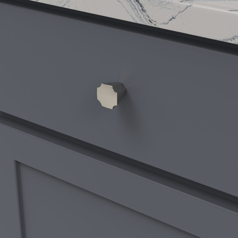 Monarch Collection Knob - 1-1/8" x 1-1/8 " Cabinet Knob - Transitional Hardware for Drawers & Cabinets, Polished Nickel