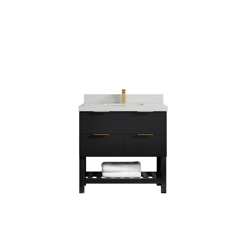 36'' Single Bathroom Vanity with Quartz Top