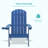 2Pcs Plastic Adirondack Chair Balcony Plastic Firepit Single Chair-2051379997