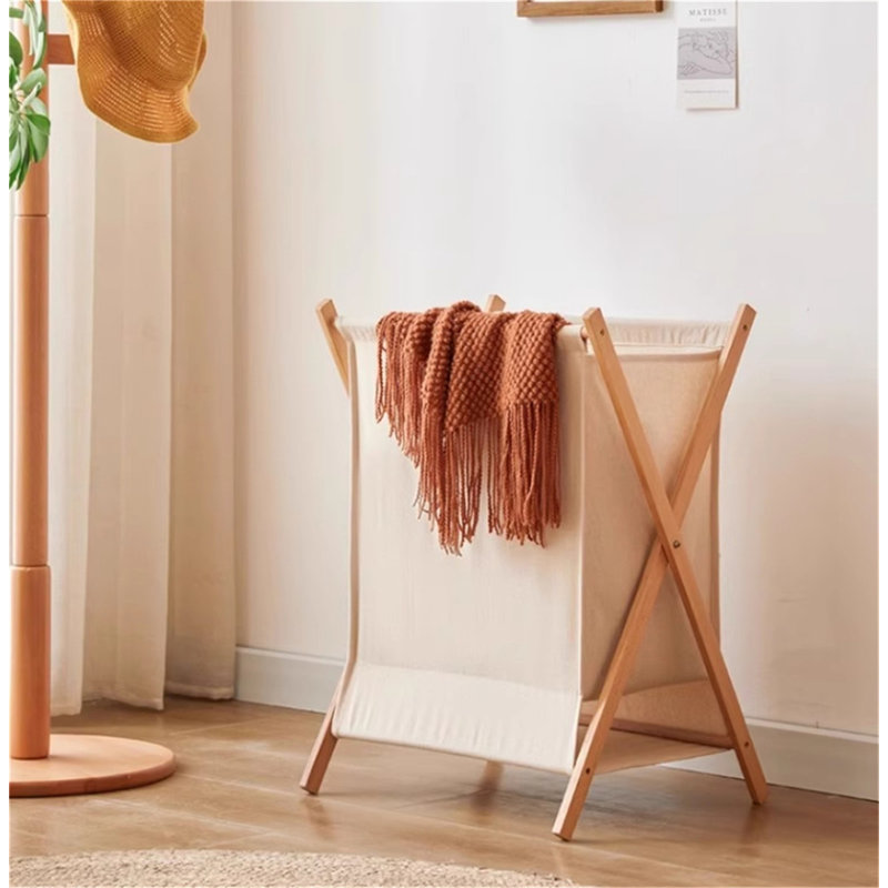 Fabric Laundry Hamper, 24" H x 15.15" W x 14.56" D