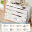 Fluted 8/9 Drawer Double Dresser, Modern Wide Chest of Drawers with Metal Handles & Anti-Tip, Large Capacity Storage Cabinet for Bedroom, Living Room, Entryway-1730156039