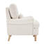Fauteuil d'appoint Rickon style campagne française, avec accoudoirs arrondis et coussin lombaire, idéal pour le salon, la chambre ou le bureau à domicile.-129513834