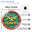 Horloge murale en verre Go Jump In The Lake
