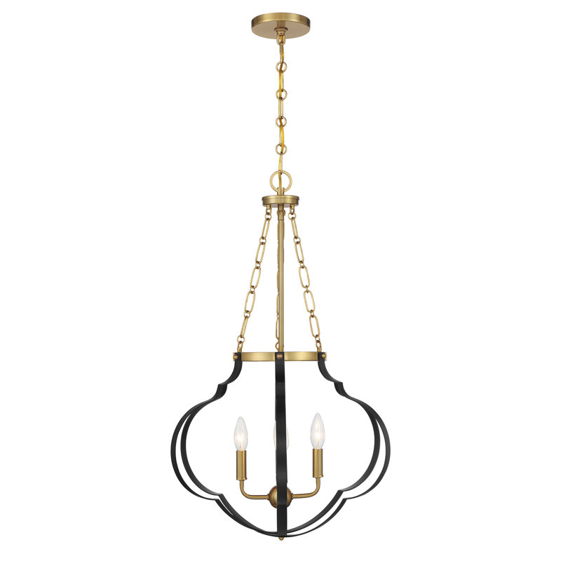 Mercer 4-Light Pendant in Brass/Black, Brass/Black
