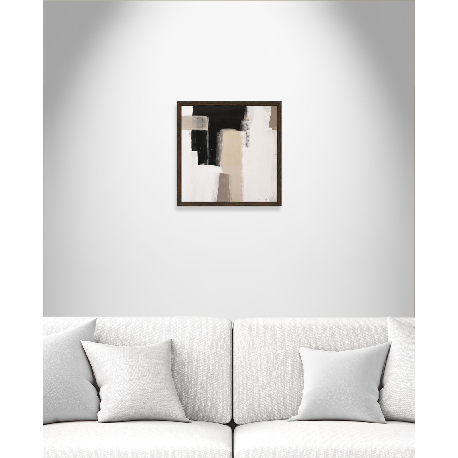 Earth Scapes I Print, 17" H x 17" W x 1.25" D, Walnut Slim Framed