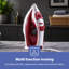 GEEPAS Steam Iron | Clothes Dry & Steam Press | 30s Fast Heat-Up, Vertical Steaming | Nonstick Soleplate, Adjustable Temperature | 120ml Water Tank with 0.5g/Steam Output | 2 Year Warranty 1800W-93692056