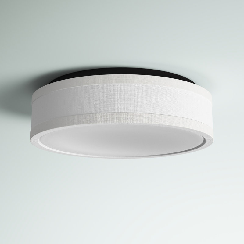Linen LED Flush Mount, Aged Bronze